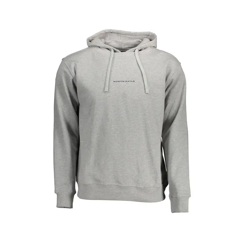 Felpa Maniche Lunghe Uomo Grigia Stampa Logo Grigio