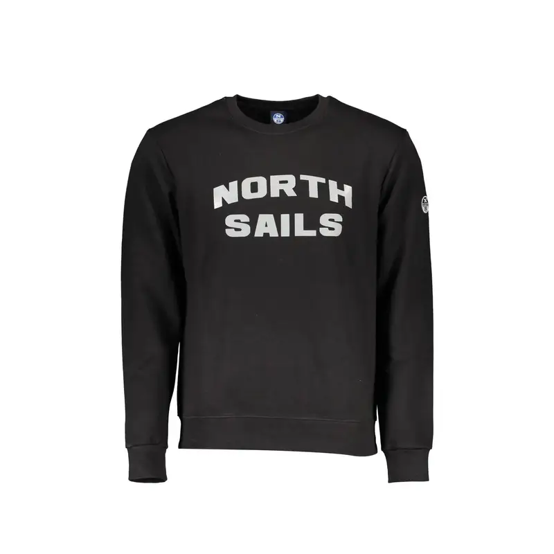 North Sails Felpa Maniche Lunghe Uomo Nera con Stampa Logo