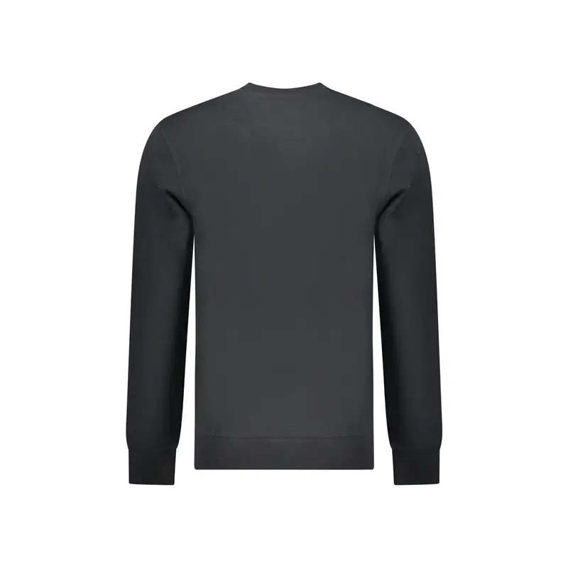 Felpa Maniche Lunghe Uomo Nera Stampa Logo Nero miniatura 2