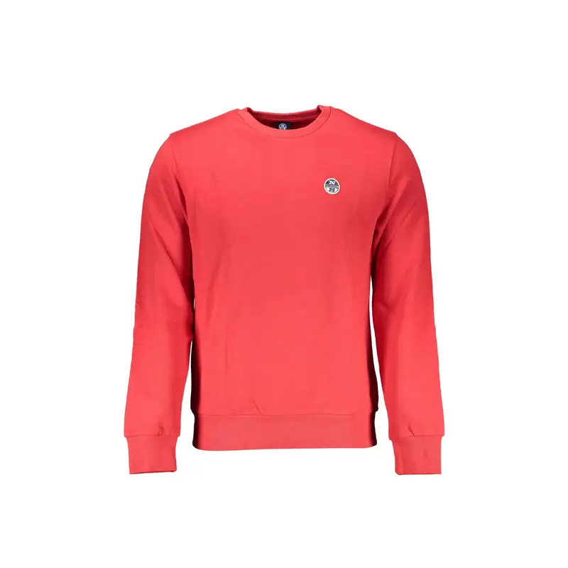 Felpa Maniche Lunghe Uomo Rossa Logo Rosso