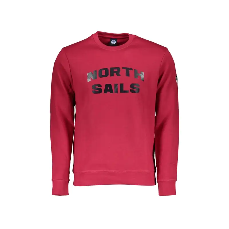 North Sails Felpa Uomo Rossa con Stampa Logo