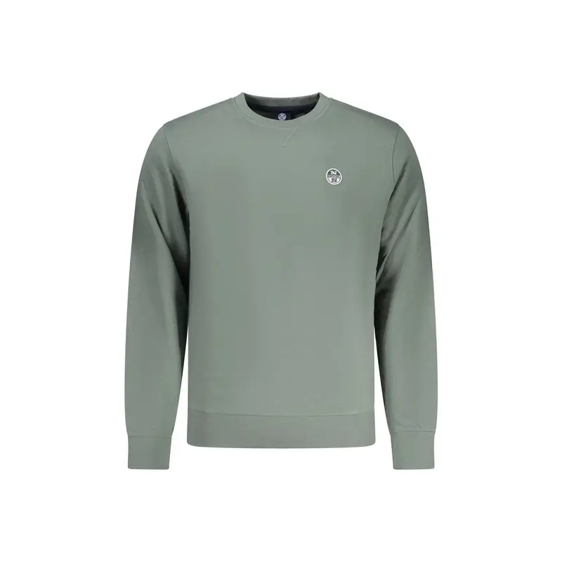 Felpa Maniche Lunghe Uomo Verde Logo