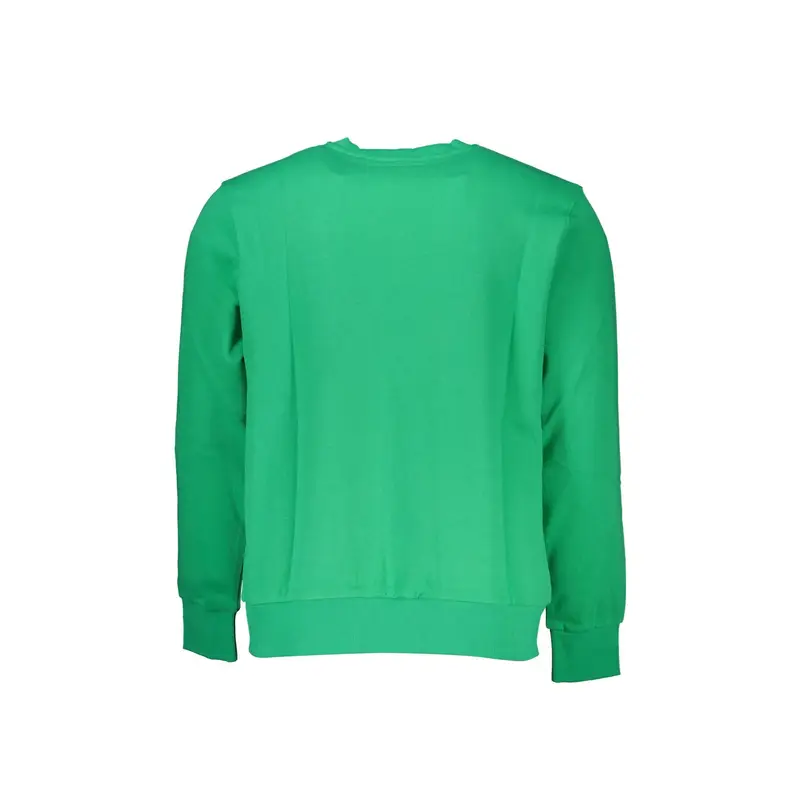 Felpa Maniche Lunghe Uomo Verde Stampa miniatura 2