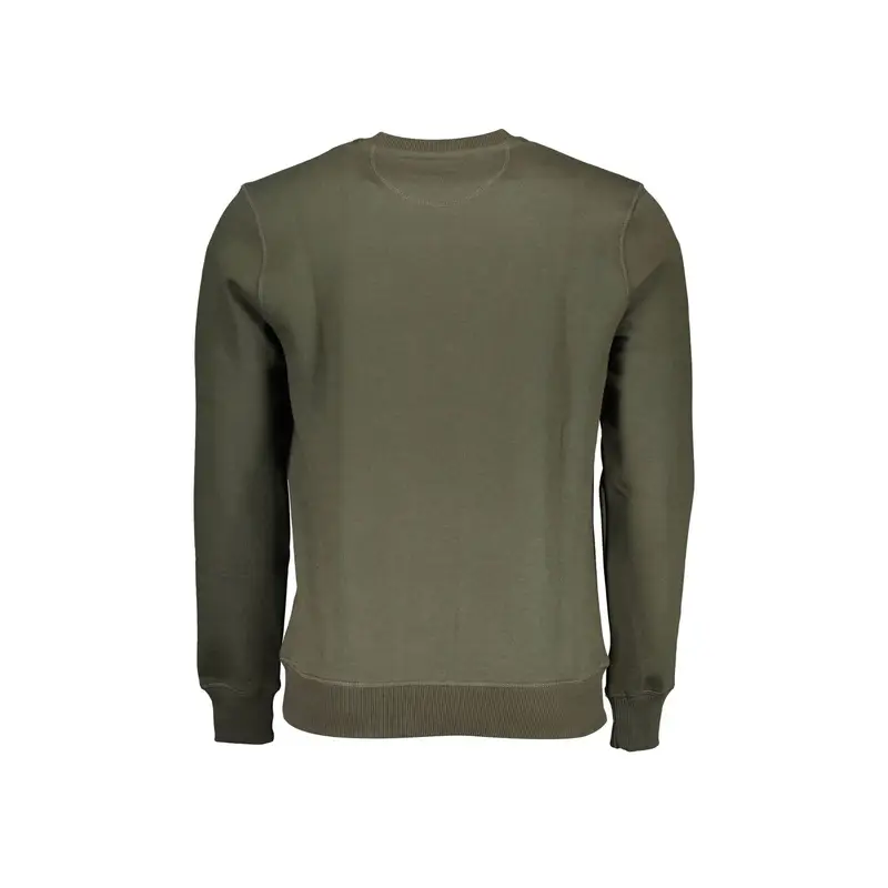 Felpa Maniche Lunghe Uomo Verde Stampa Logo miniatura 2