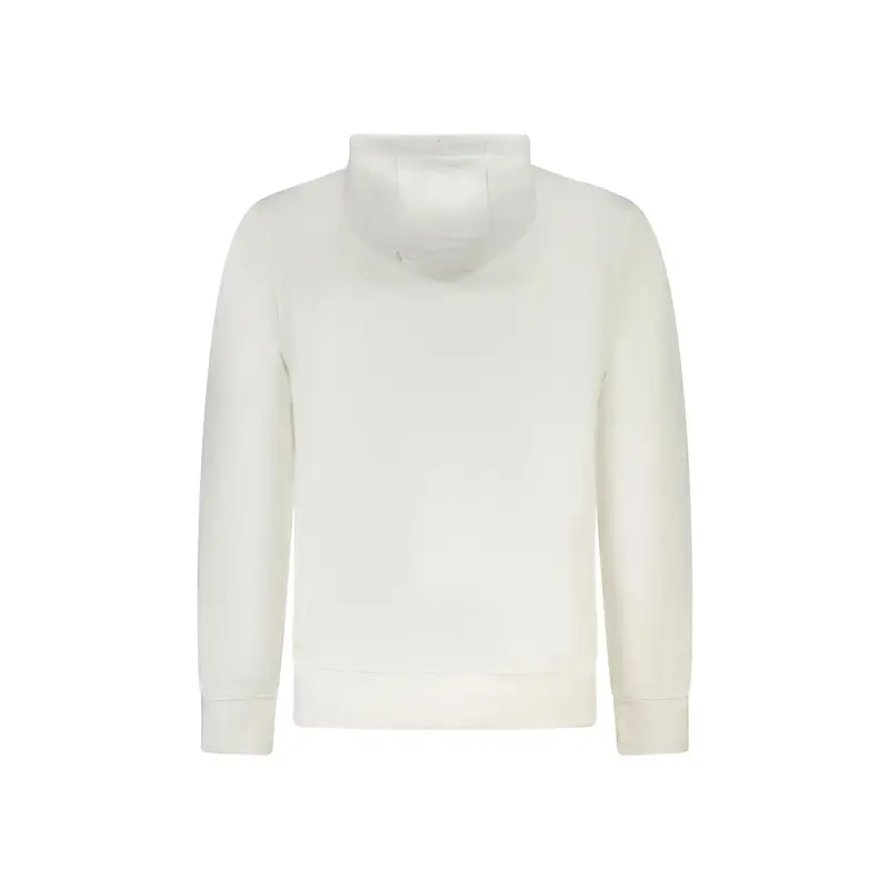 Felpa Uomo Bianca con Cappuccio e Tascone Bianco miniatura 2