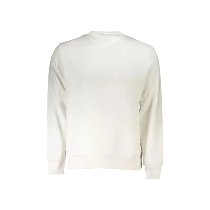 Felpa Uomo Bianca Girocollo con Logo Bianco miniatura 2