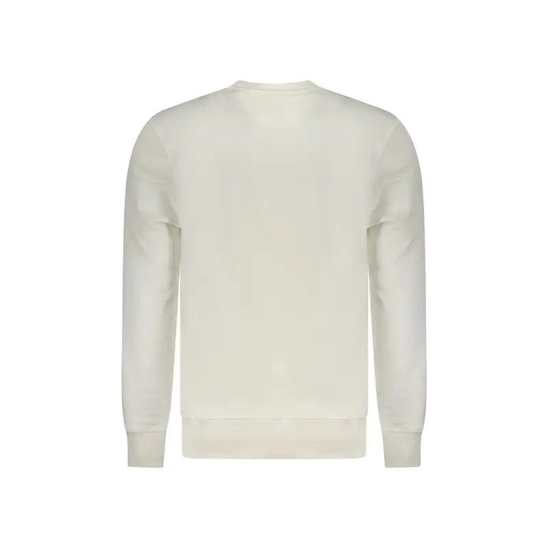 Felpa Uomo Bianca Girocollo con Logo Bianco miniatura 2