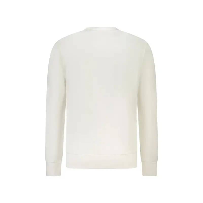 Felpa Uomo Bianca Girocollo con Logo Bianco miniatura 2