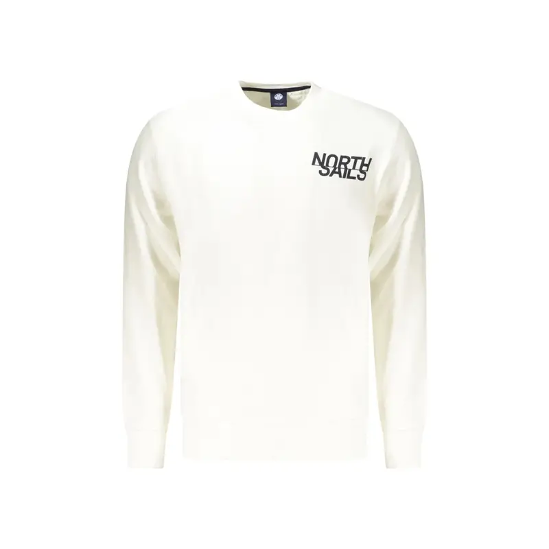 Felpa Uomo Bianca Girocollo Garzata Bianco