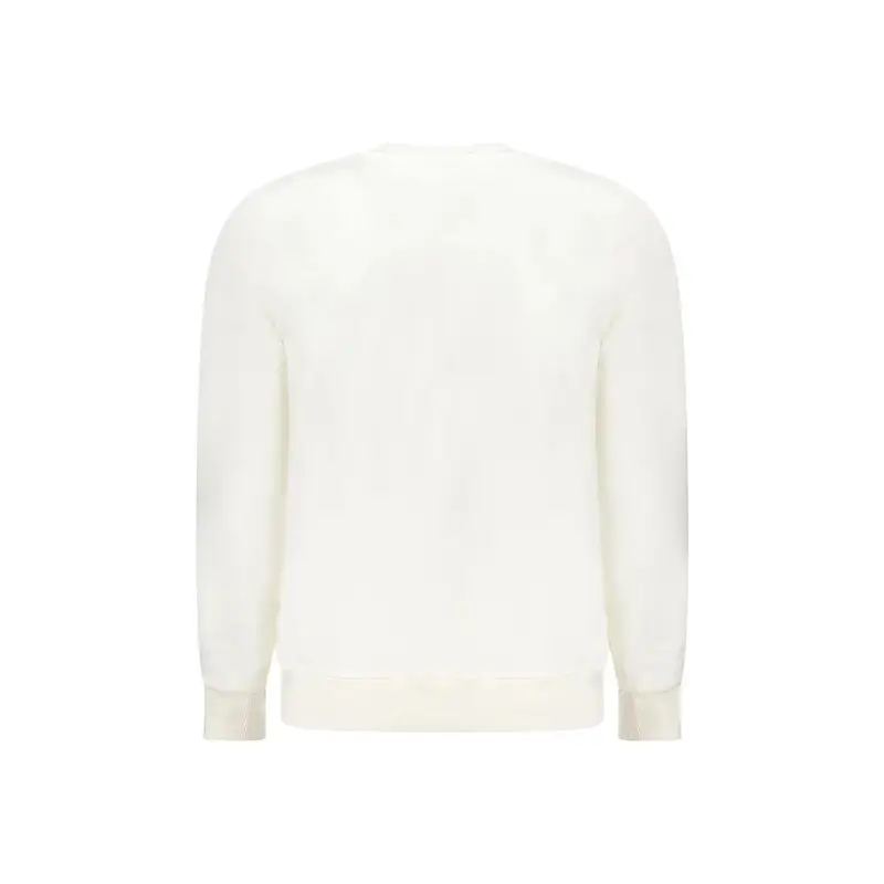Felpa Uomo Bianca Girocollo in Cotone Bianco miniatura 2
