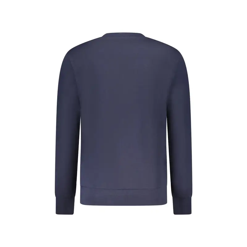 Felpa Uomo Blu Girocollo con Logo miniatura 2