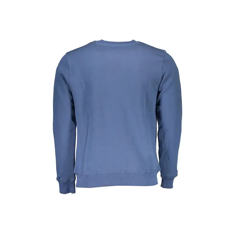 Felpa Uomo Blu Girocollo con Stampa miniatura 2