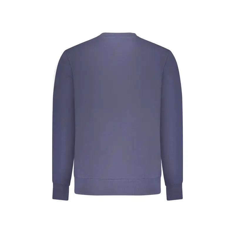 Felpa Uomo Blu Girocollo Garzata miniatura 2