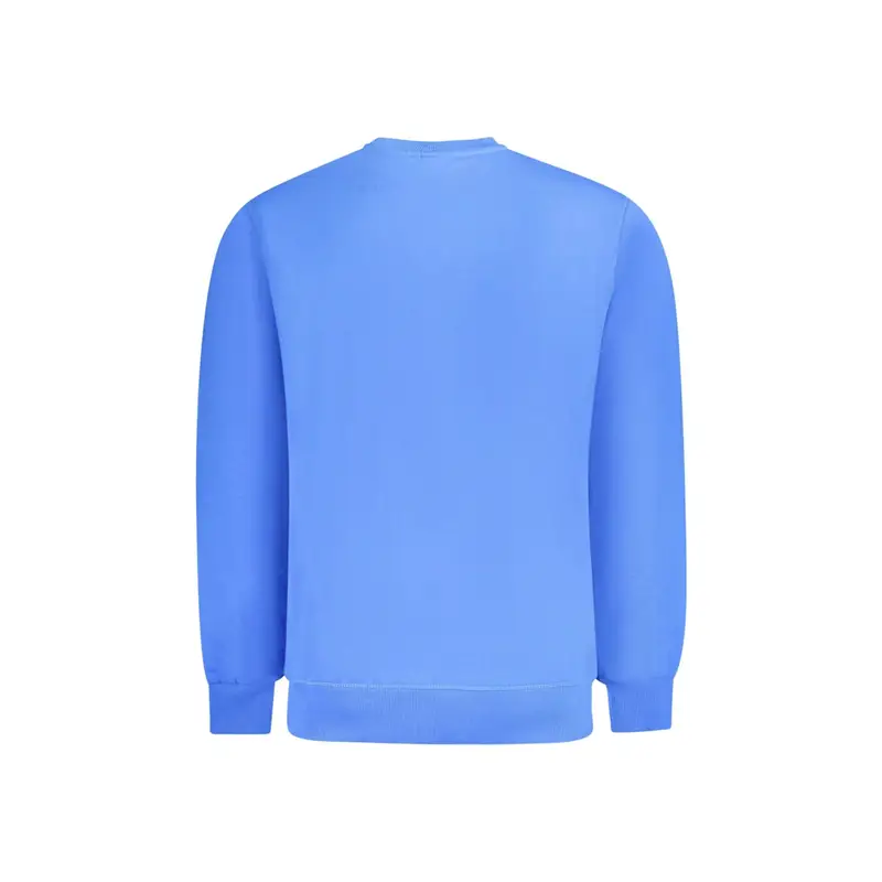 Felpa Uomo Blu Girocollo in Cotone miniatura 2