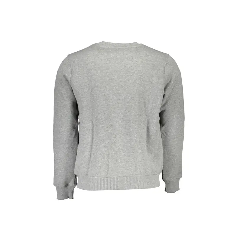 Felpa Uomo Grigia Girocollo con Stampa Grigio miniatura 2