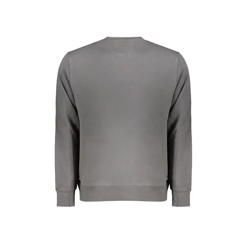 Felpa Uomo Grigia Girocollo Garzata Grigio miniatura 2