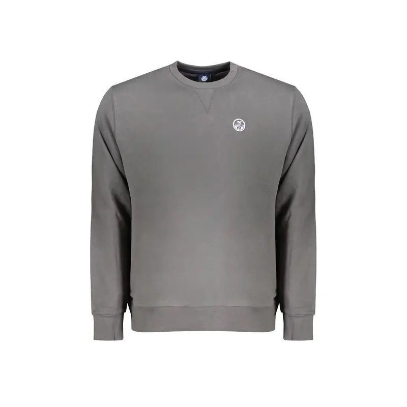 Felpa Uomo Grigia Girocollo Garzata Grigio