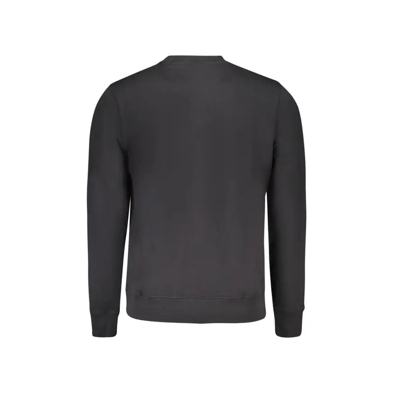 Felpa Uomo Nera Girocollo con Logo Nero miniatura 2