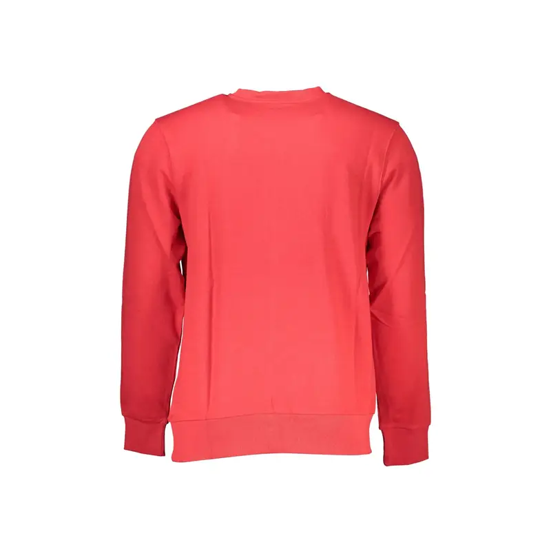 Felpa Uomo Rossa Girocollo in Cotone Garzato Rosso miniatura 2