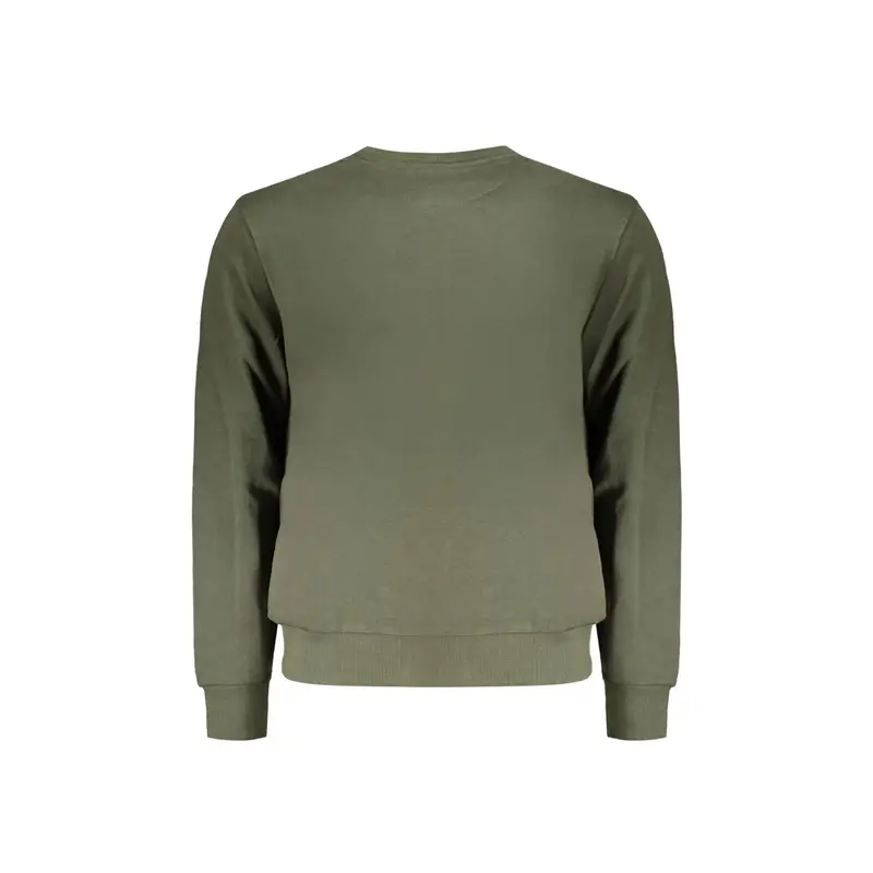 Felpa Uomo Verde Girocollo con Logo miniatura 2