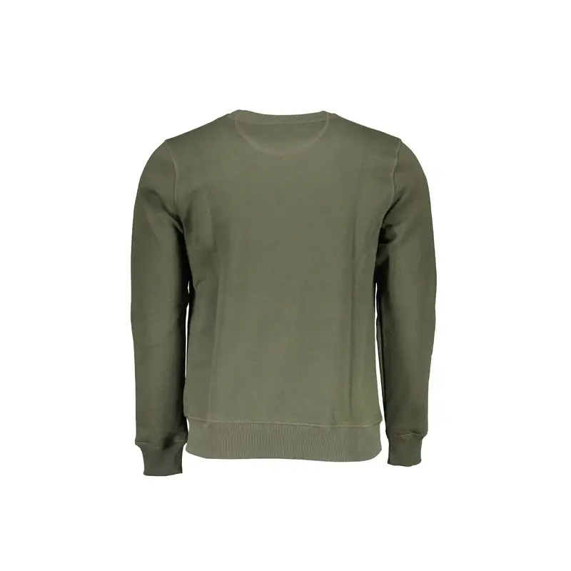 Felpa Uomo Verde Girocollo con Stampa miniatura 2