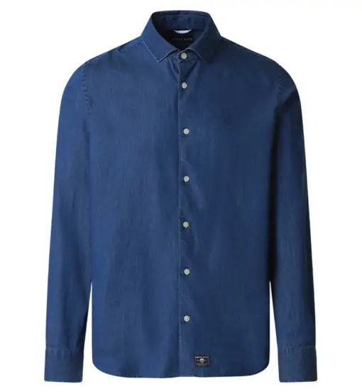 French collar S Shirt - camicia a maniche lunghe - uomo Blue