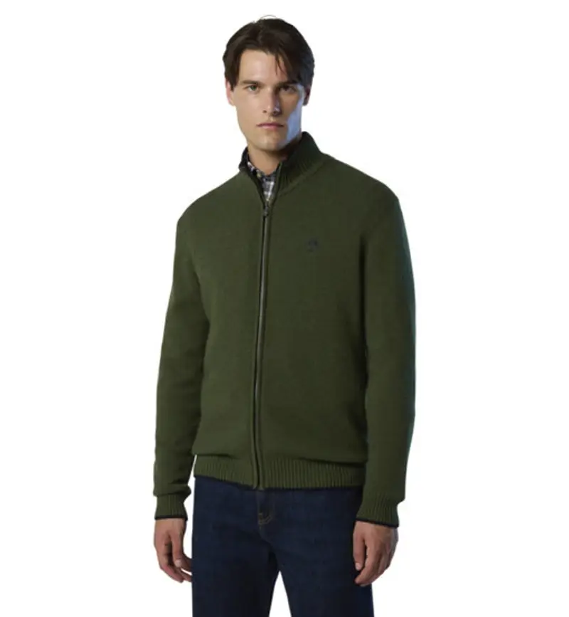 Full Zip 7GG Knitwear M - maglione - uomo Green