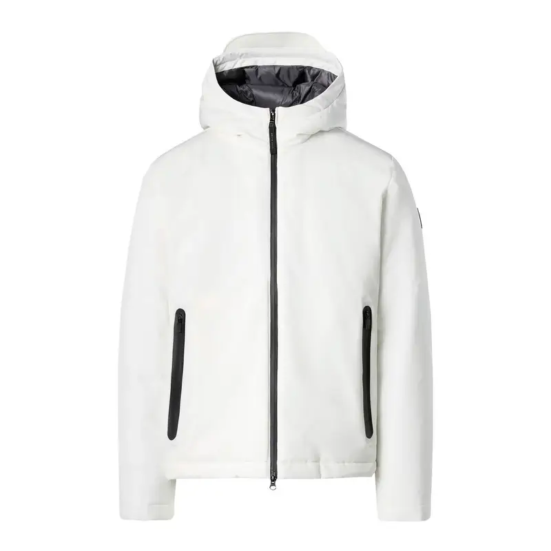 GIACCA CON CAPPUCCIO HOBART Bianco
