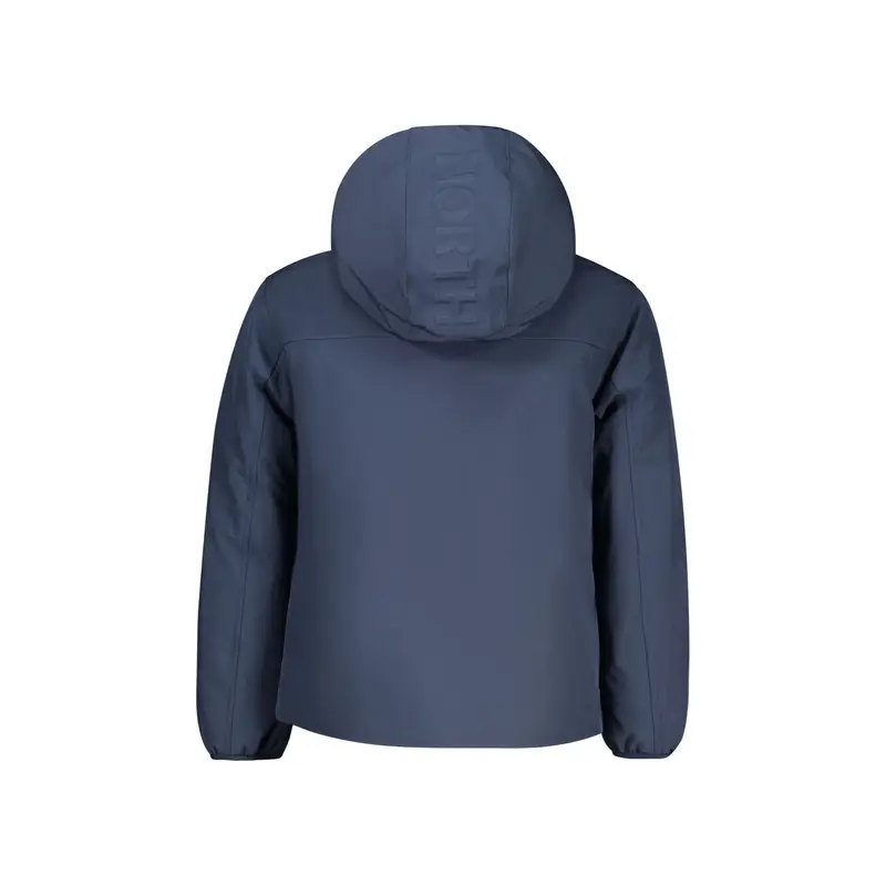 Giubbotto Bambino Blu con Cappuccio Water Resistant Logo miniatura 2