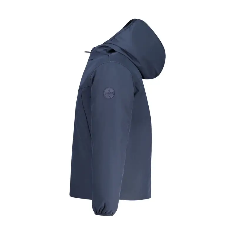 Giubbotto Bambino Blu con Cappuccio Water Resistant Logo miniatura 3