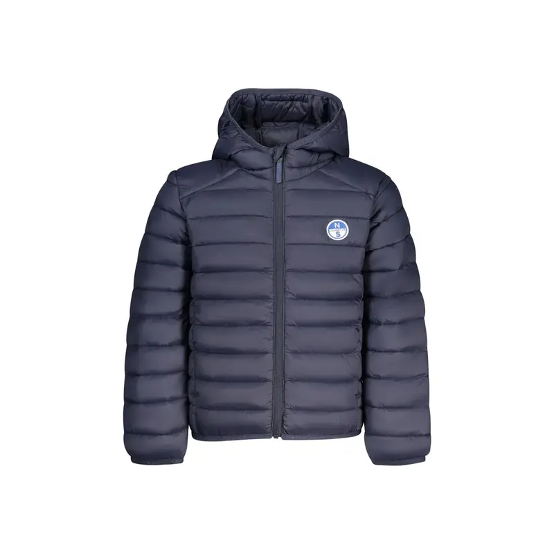 Giubbotto Bambino Cappuccio Zip Tasche Water Resistant Ocean Positive Blu