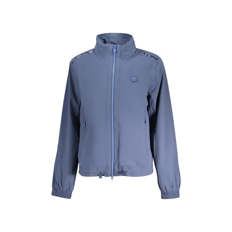 Giubbotto Donna Blu con Dettagli a Contrasto