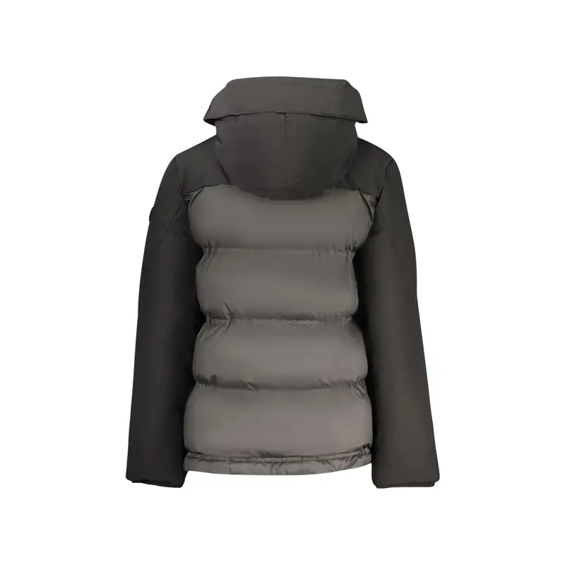 Giubbotto Donna Cappuccio Zip Tasche Ocean Positive Logo Nero miniatura 2