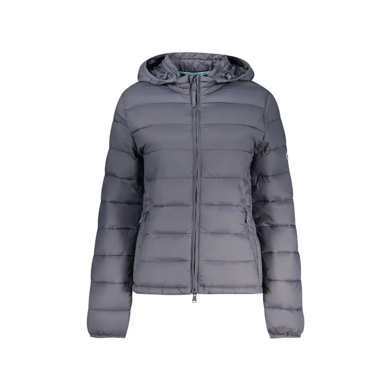 Giubbotto Donna Cappuccio Zip Tasche Water Resistant Ocean Positive Grigio