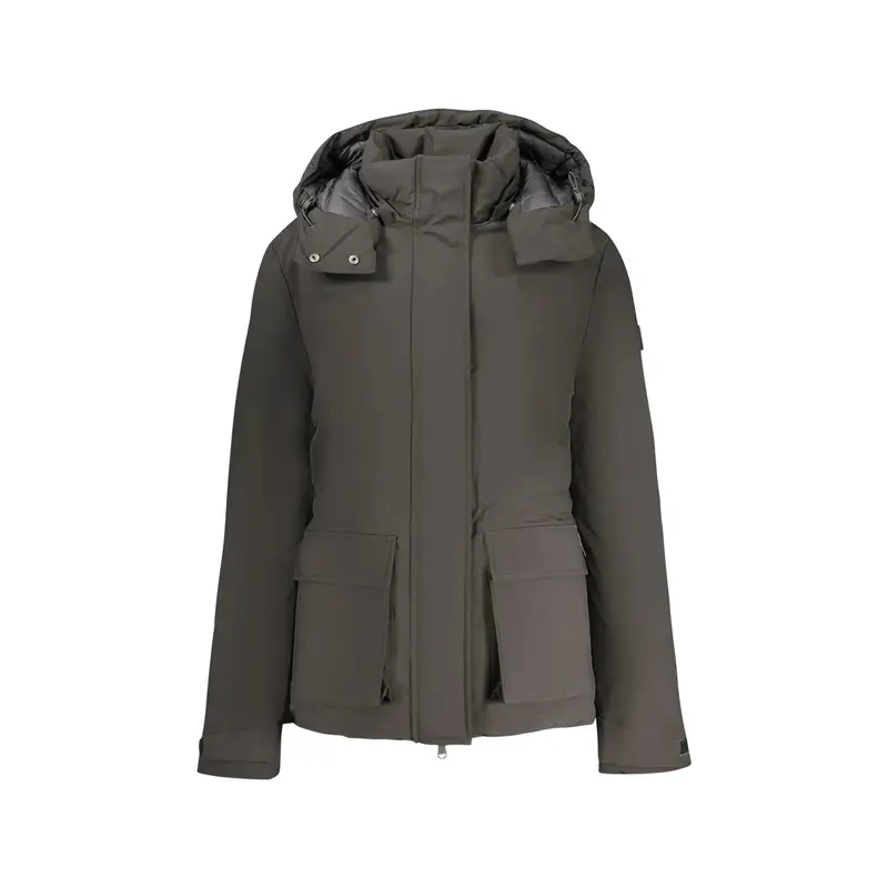 Giubbotto Donna Cappuccio Zip Tasche Water Resistant Ocean Positive Nero