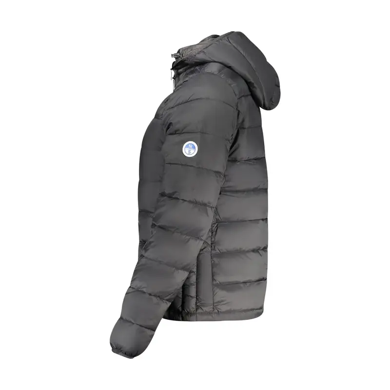 Giubbotto Donna Nero con Cappuccio Water Resistant Logo miniatura 3