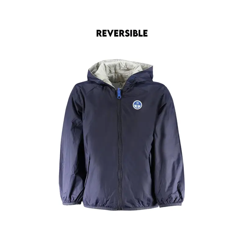 Giubbotto Maniche Lunghe Bambino Blu Stampa Logo