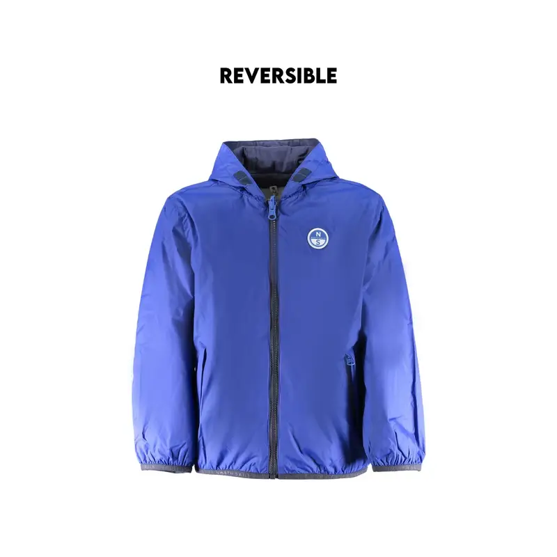 Giubbotto Maniche Lunghe Bambino Blu Stampa Logo