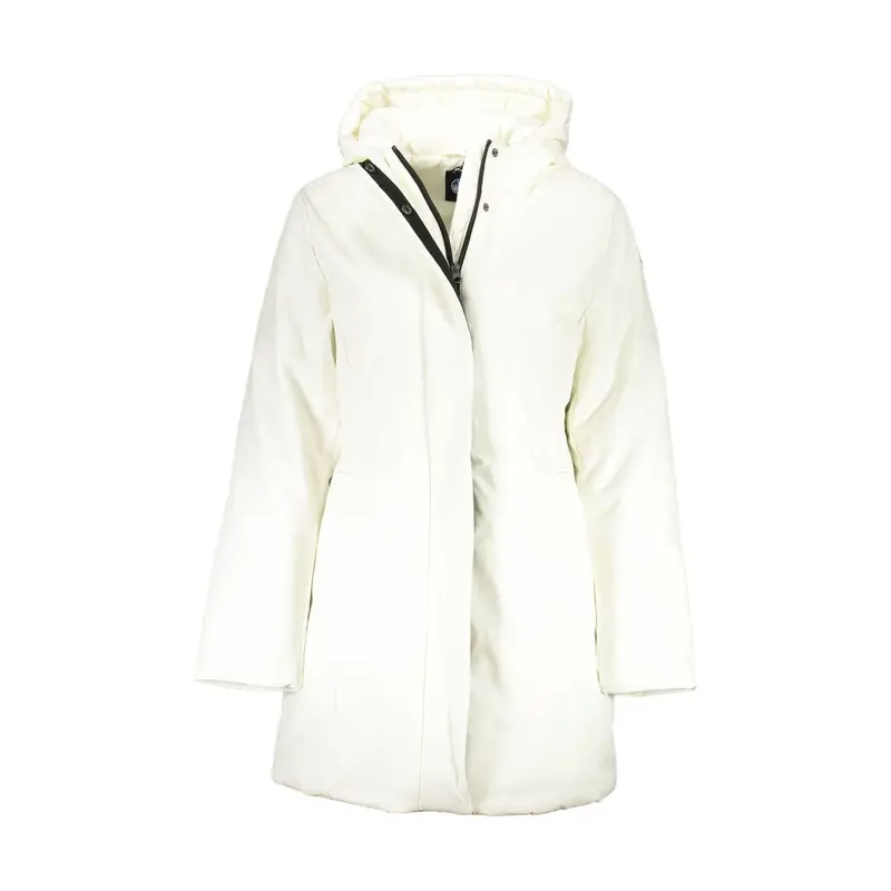 Giubbotto Maniche Lunghe Donna Bianco Zip