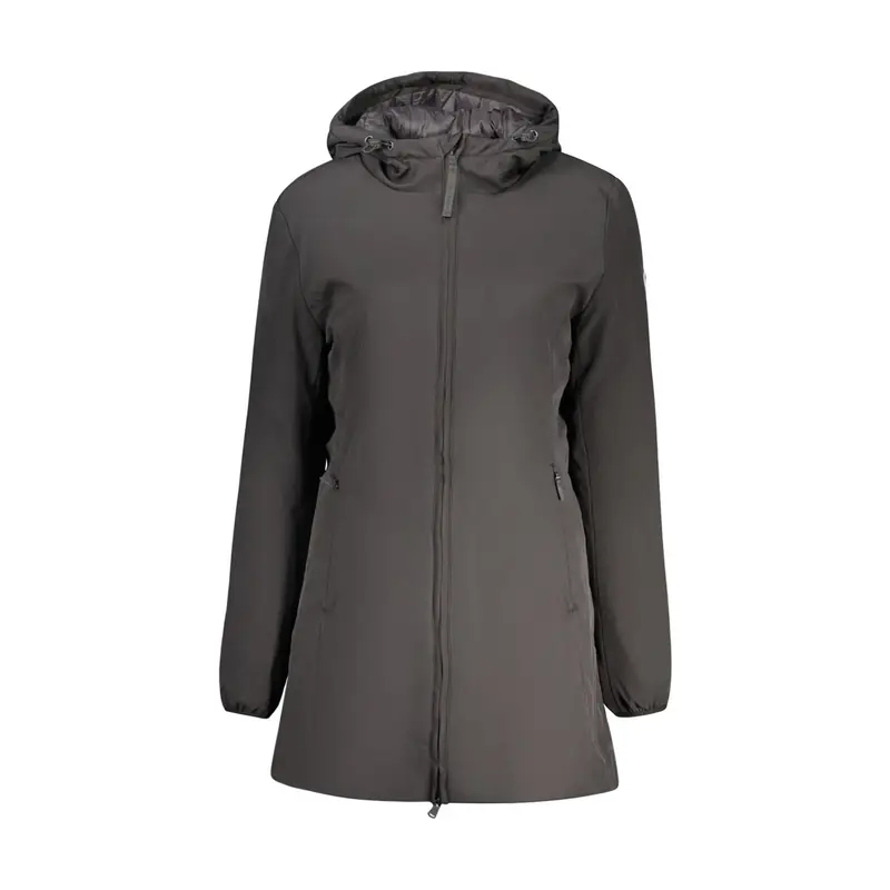 Giubbotto Maniche Lunghe Donna Nero Water Resistant Logo