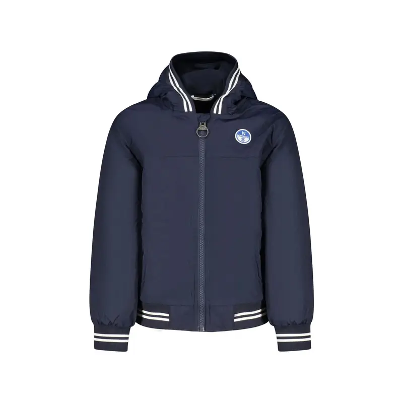 Giubbotto Maniche Lunghe Unisex Blu Cappuccio