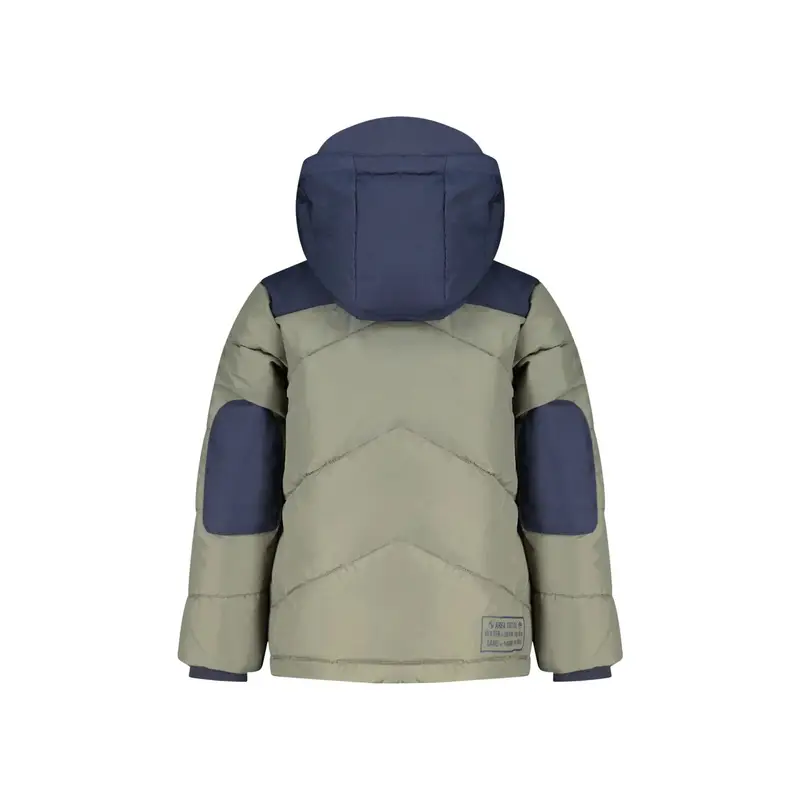 Giubbotto Maniche Lunghe Unisex Verde Cappuccio Removibile miniatura 2