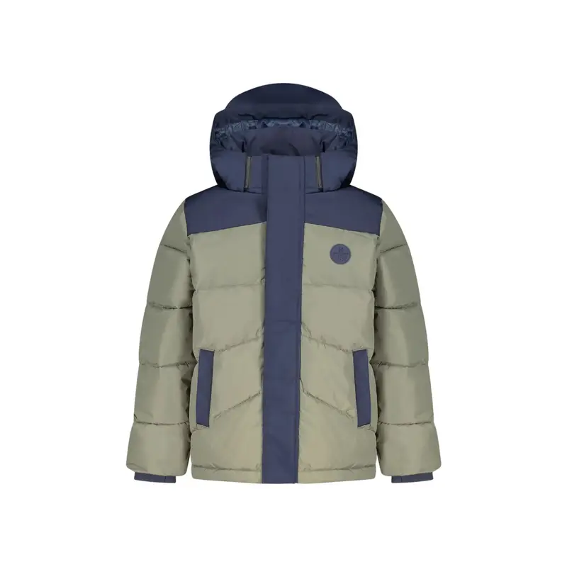 Giubbotto Maniche Lunghe Unisex Verde Cappuccio Removibile