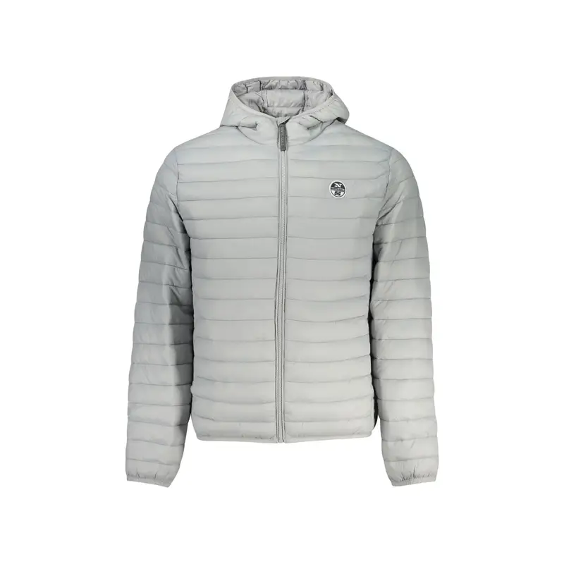 Giubbotto Maniche Lunghe Uomo Grigio con Cappuccio