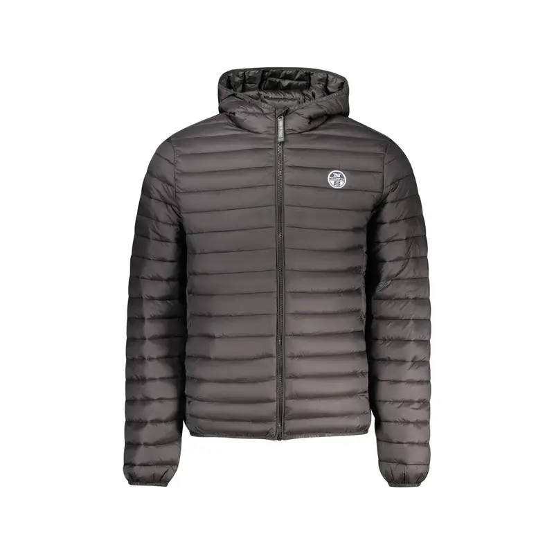 Giubbotto Maniche Lunghe Uomo Nero con Cappuccio