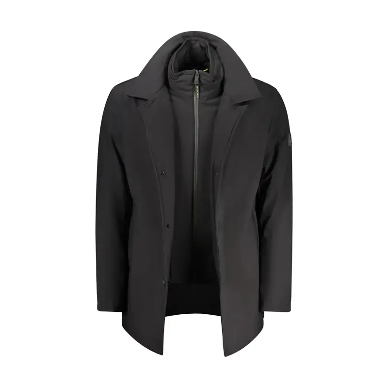 Giubbotto Maniche Lunghe Uomo Nero Logo miniatura 2