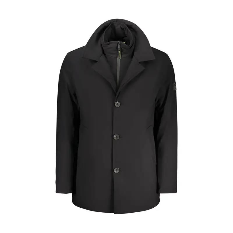 Giubbotto Maniche Lunghe Uomo Nero Logo