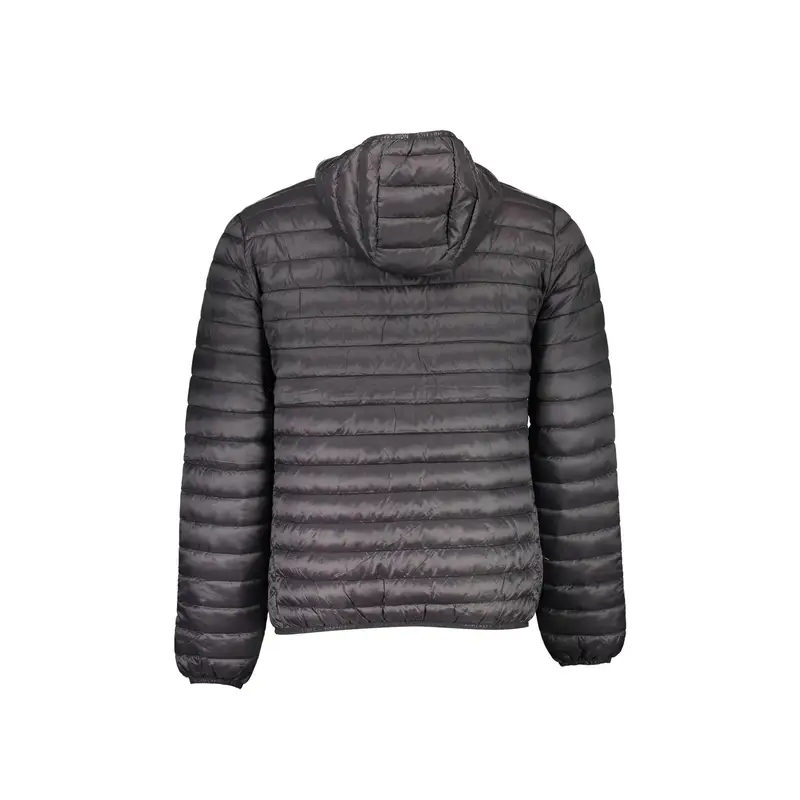 Giubbotto Uomo Nero con Cappuccio e Logo miniatura 2