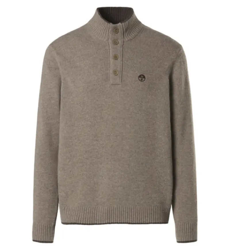 Half Buttons 7GG Knitwear - maglione - uomo Beige