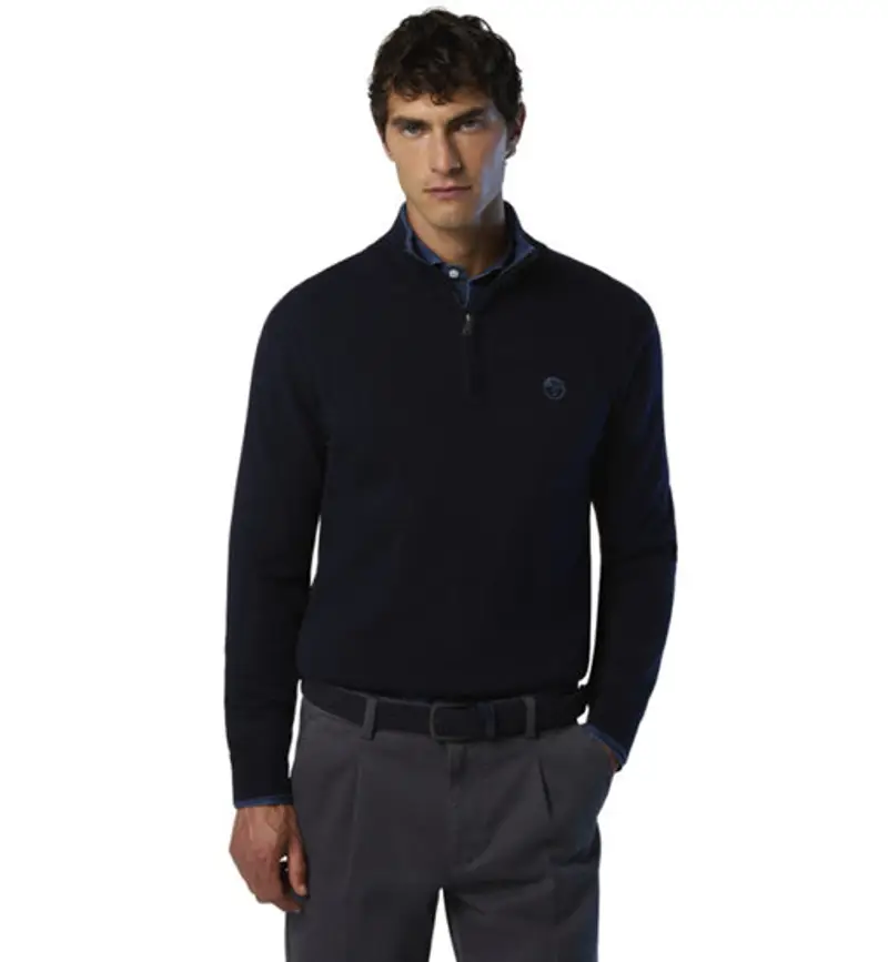 Half Zip 12GG Knitwear M - maglione - uomo Blue
